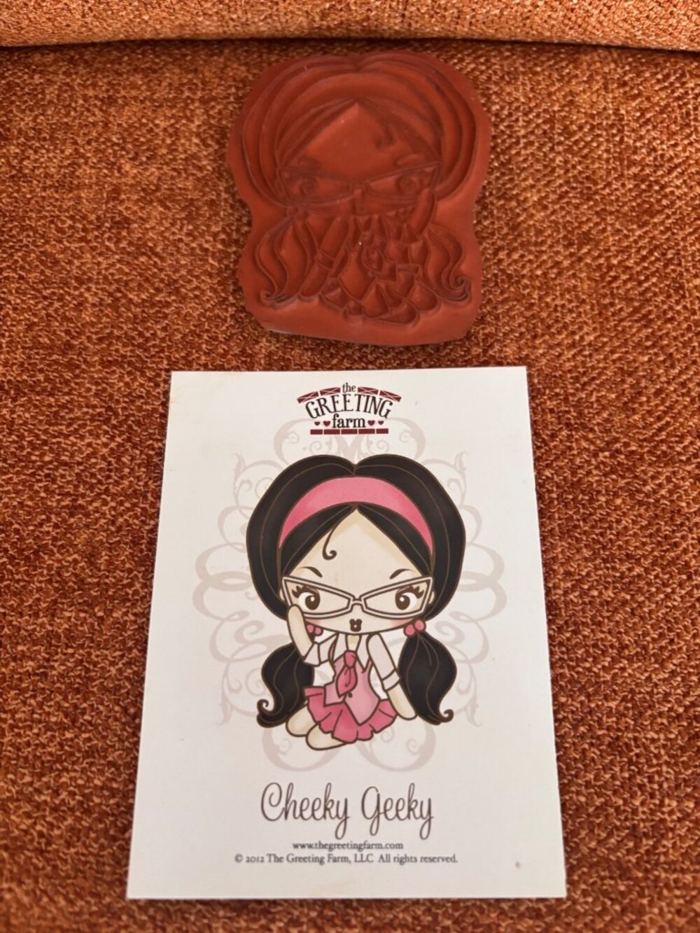 Cheeky Geeky Cling Rubber Stamp Retired By The Greeting Farm Craft Projects